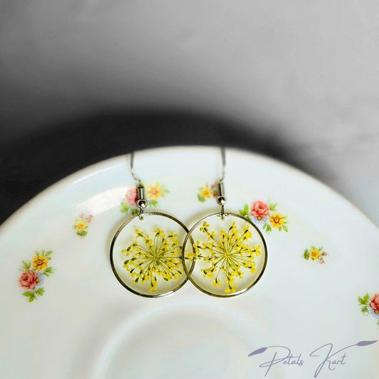 Delicate Yellow Blossom Earrings